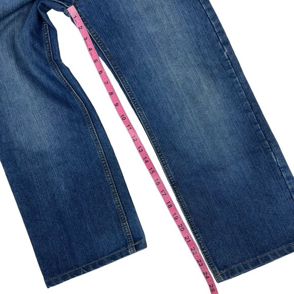 Levi’s 550 Relaxed Fit Medium Wash Straight Leg Crop Mom Jeans Women's 16 Reg - Picture 6 of 12